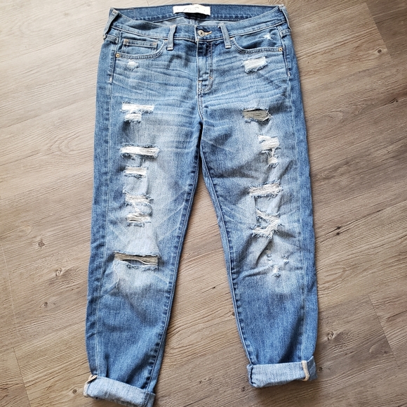 Abercrombie & Fitch Denim - Abercrombie & Fitch Distressed Boyfriend Jeans